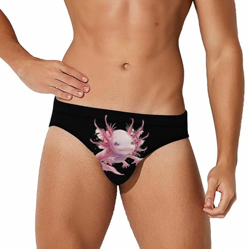 Cute Axolotl Animal Novelty Men's Brief Swimwear Pants Swimming Trunks Beach Shorts Underwear