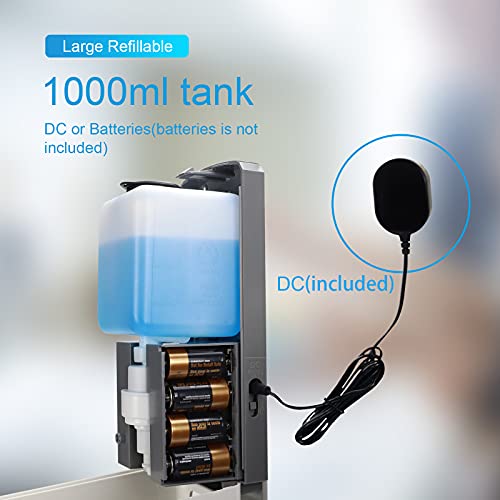 Aettl Touchless Automatic Foaming Hand Soap Dispenser Wall Mount, Motion Sensor Foam Liquid Refill Bottle Sanitizer Dispensing For Bathroom Kitchen Home Farmhouse Station #TOP3