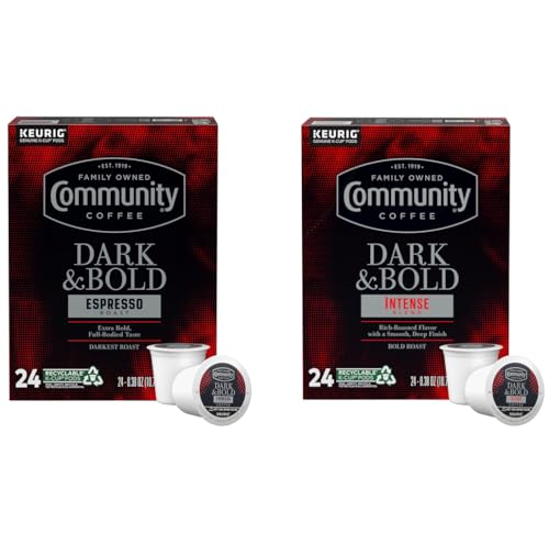 Image of Community Coffee Dark & Bold Variety 48 Count Keurig K-Cup Coffee Pods, Extra Dark Roast, 48 Count (Pack of 1)