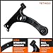 Front Lower Control Arms with Ball Joint Kit for Toyota Corolla 2003 2004 2005 2006 2007 2008, for Celica 2000-2005, Suspension Kit K640361 K640360 K90309,4pcs