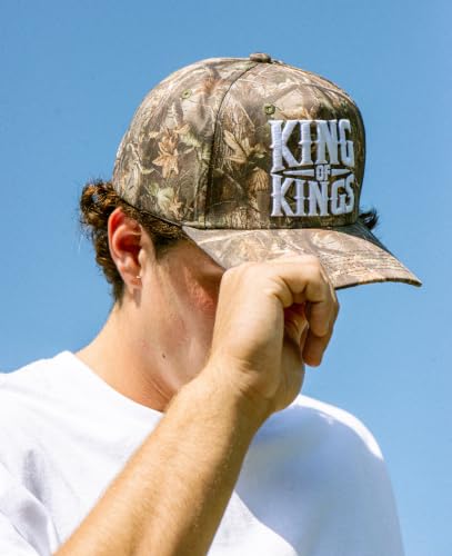 Twin Vision Christian Trucker Hat – Faith-Based Snapback Cap for Men & Women, Adjustable, Embroidered Design (King of Kings (Camo)) - image 3