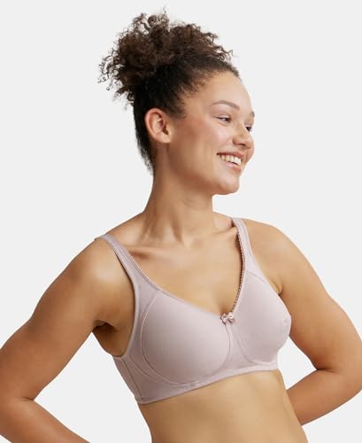 Image of Jockey ES13 Plus Size Bra | Wirefree | Non Padded | Full Coverage |Side Panel Support | Super Combed Cotton Elastane Fabric