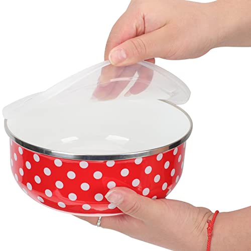 Set de 5 tazones para mezclar con tapas esmaltadas 500ml miniatura 4