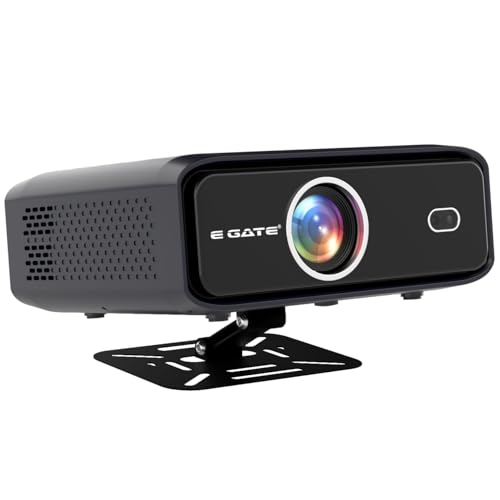 E GATE Duster 7X 100% Dust Free Fully Automatic Projector 4k Ultra HD | 1080p Native | Android 13 Built-in Apps Netflix, Prime | 2GB-32GB, 2XHDMI-ARC, WiFi 6-BT, Egate Projector for Room + Swing Stand