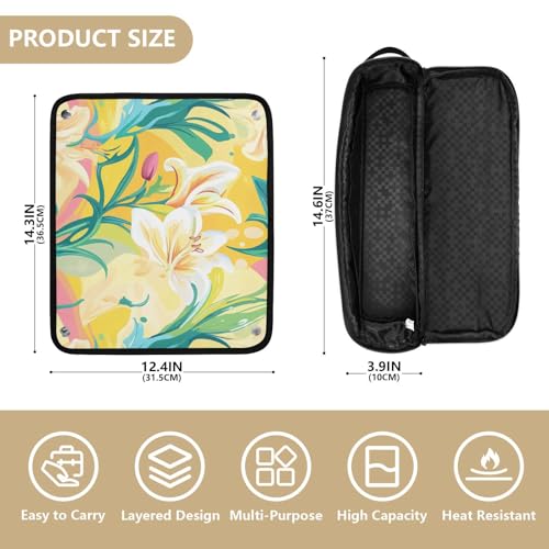 Bolsa de viaje para herramientas de cabello con tapete resistente al calor desmontable y organizador para planchas, rizadores y otros accesorios de estilizado miniatura 4