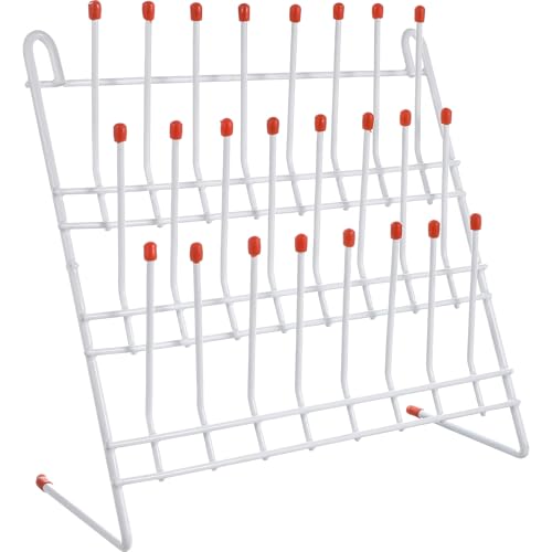 Égouttoir laboratoire 24 places avec support métallique nettoyage simplifié