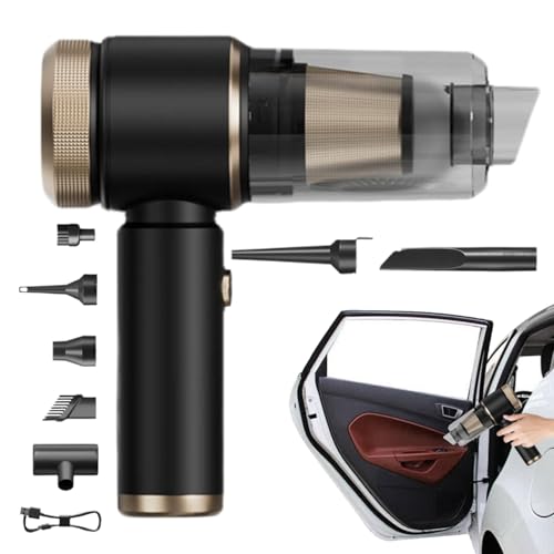 Opilroyn Aspirador de coche de alta potencia, limpiador de vacío automático para el coche,Aspirador recargable Aspiradora Aspiradora Air Duster | Limpieza de coches ligero multi-boquillas polvo