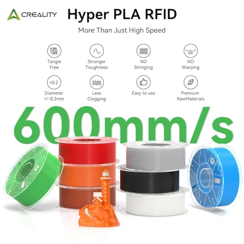 Image of Creality Hyper PLA RFID Filament, 3D Printer Material 1.75mm with RFID Tags for Creality Filament System Auto Identification, High-Speed Printing Material