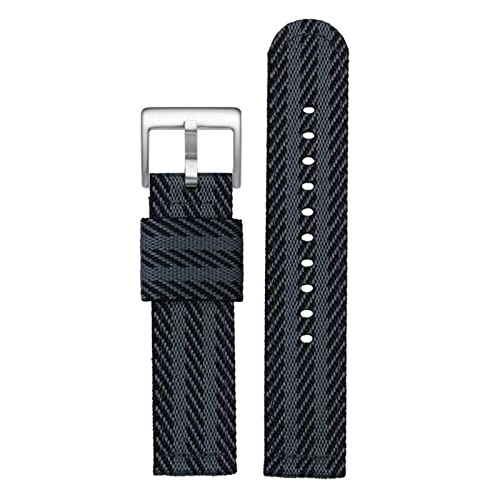 Bracelet en nylon tissé de luxe pour Omega Seamaster, toile sport grise et noire