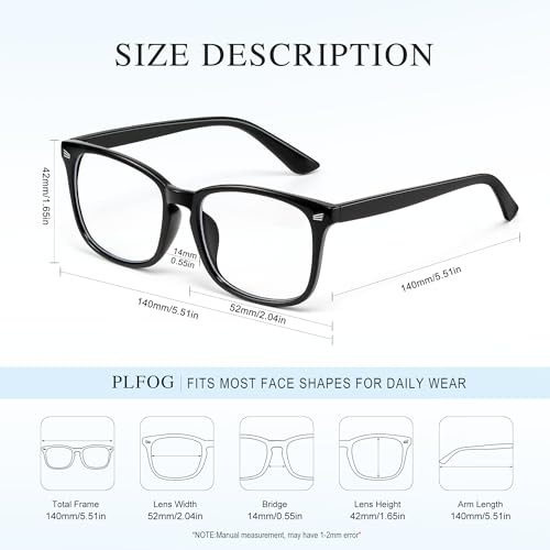 Image of Blue Light Glasses For Woman Men - Anti Eyestrain UV Protection Computer Gaming Eyeglasses Blue Light Blocking Glasses