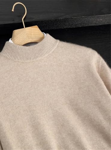 Men's Wool Sweaters - Semi-High-Neck Thick Warm Knitted Solid-Color Casual Winter Sweaters2