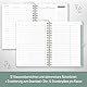 Häfft® Lehrer-Planer 2025/2026 A5 + Deluxe Green Canvas Hardcover Lehrerkalender, Schuljahresplaner mit Spiralbindung, Schulplaner - nachhaltig & klimafreundlich