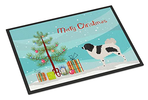 Caroline's Treasures BB8444JMAT Wetterhoun Frisian Water Dog Christmas Doormat 24x36 Front Door Mat Indoor Outdoor Rugs for Entryway, Non Slip Washable Low Pile, 24H X 36W