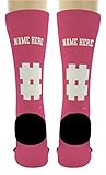 Custom Socks Shirt Number and Name Sport Crew Socks Softball Gifts 1-Pair Personalized Novelty Socks