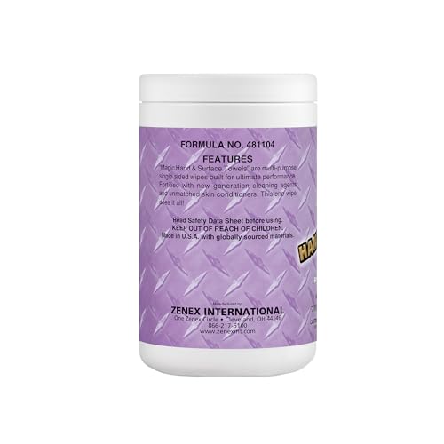 Image of Magic Heavy Duty Cleaning Wipes - Single Sided Hand & Surface Shop Towels | Professional-grade Cleaning | Waterless | Moisturizing | Cleans Grease, Oil, Dirt, & more (1 Pack | 90 Sheets Total)