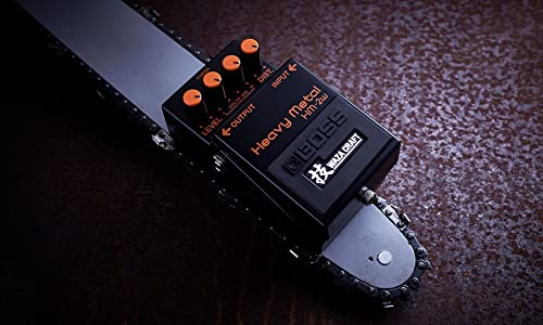 Image of Boss HM-2W Heavy Metal Distortion Pedal Bundle with Gearlux Instrument Cable, Picks, and Austin Bazaar Polishing Cloth