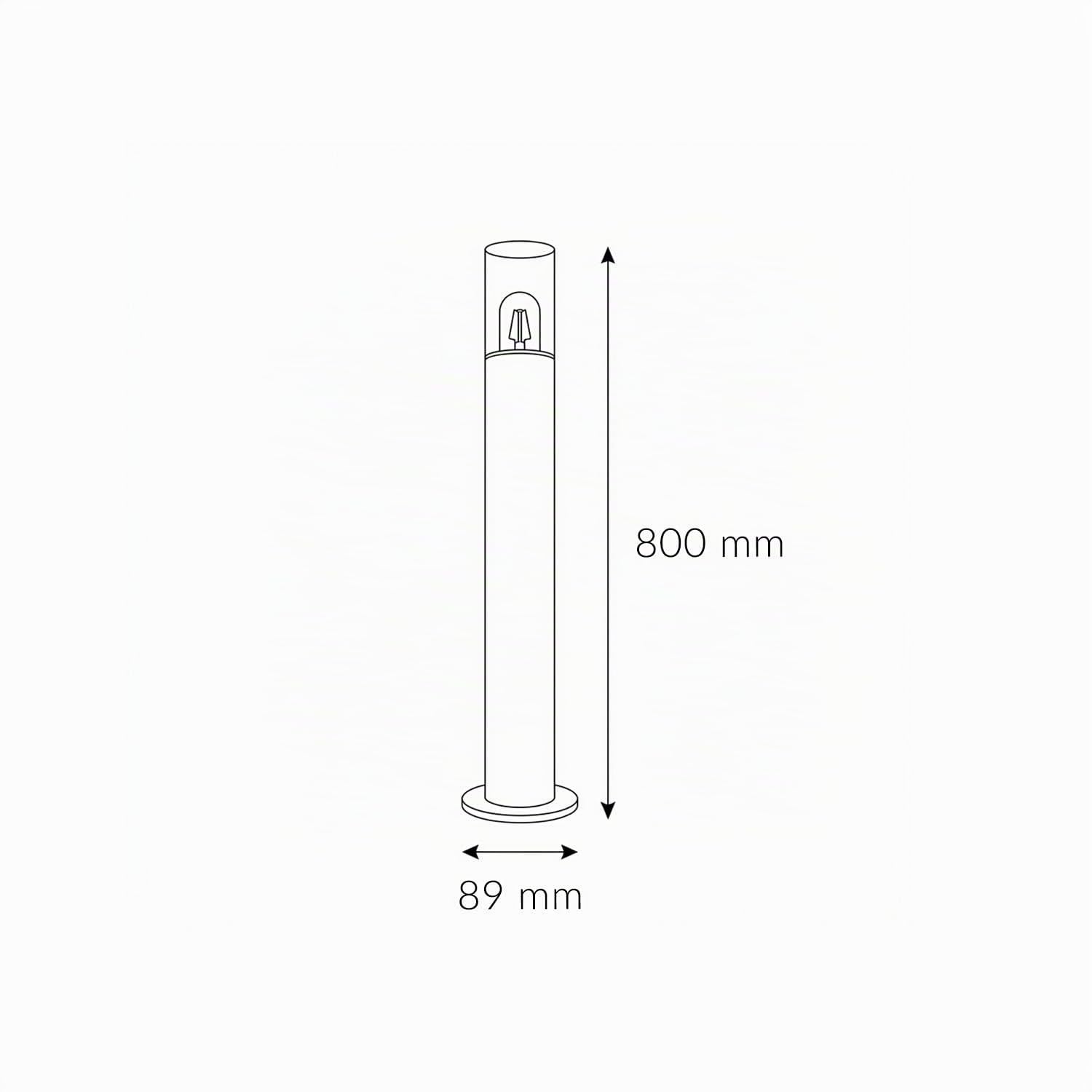 Lampada da terra antracite E27 altezza 80 cm fusione di alluminio IP44 lampada da esterno moderna per vialetti lampada da giardino illuminazione per vialetti