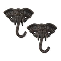 Accent Plus Elephant Wall Hook (Set of 2)