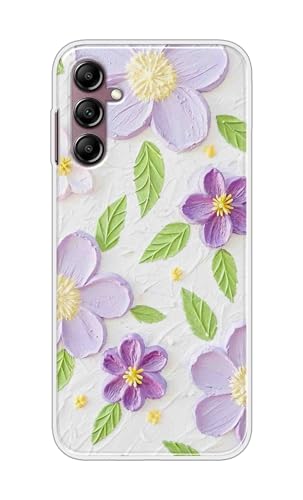 Image of COBERTA Printed Back Cover for Samsung Galaxy A14 Back Cover Case - Pastel Purple Flowers Floral for Girls Stylish Design D16686
