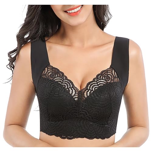 Soutien-gorge de sport dentelle sexy sans couture avec armature acier rose