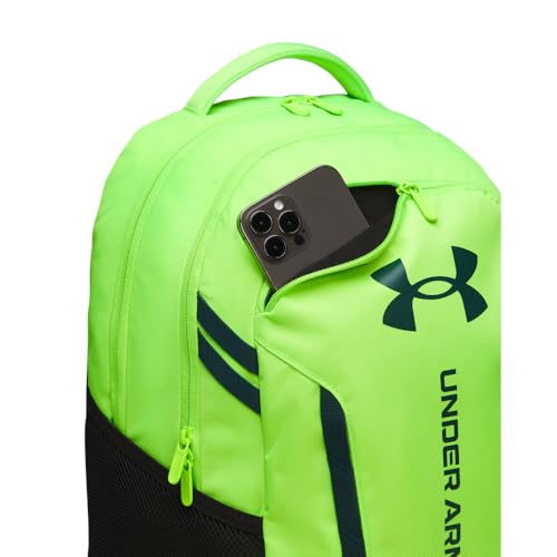 Image of Under Armour Unisex Hustle 6.0 Backpack, (389) Hyper Green /Black /Arden Green, One Size Fits Most