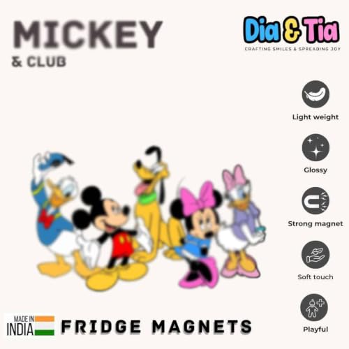 Image of Dia & Tia - Mikey Club Friends 5-Piece Fridge Magnet Set