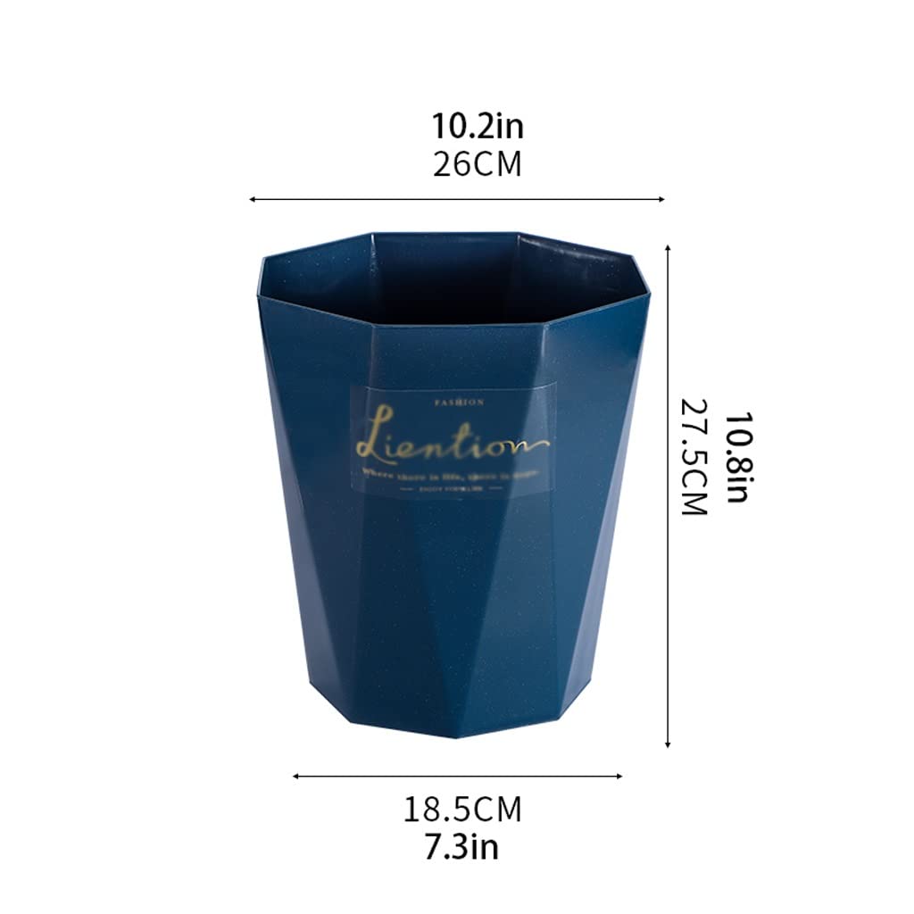 Mülleimer Geometrie-Mülleimer kann Abfälle, Müllbehälterbehälter for Haus- und Küchenabfälle und Recycling, 12l Abfall & Recycling Küche(Blue)