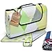 Produktbild Beautissu XXL Picknickdecke Wasserdicht Isoliert Bella  Tragbare Stranddecke 200x200 cm kompakt  Strandmatte Outdoor Decke für Camping Wandern Reisen Schwimmbad  Picnic Blanket Campingdecke Grün