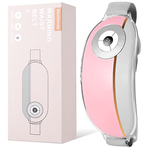 Heating Pads For Cramps, Menstrual Portable Cordless Heating Pad With 4 Heat Levels And 4 Massage Modes Women Massager Gifts For Back Or Belly Pain Pink #TOP3