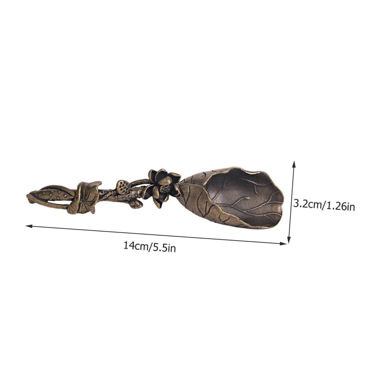 Unomor Lotus Shaped Tea Scoop Elegant Decorative Tea Spoon for Supplies Kitchen Utensil for Home Restaurant Use
