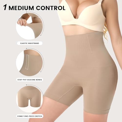 3 PCS High Waisted Tummy Control Shapewear for Women Butt Lifter Body Shaper Shorts2