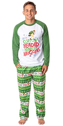 INTIMO Elf The Movie Mens' Film Cotton-Headed Ninny-Muggins Sleep Pajama Set