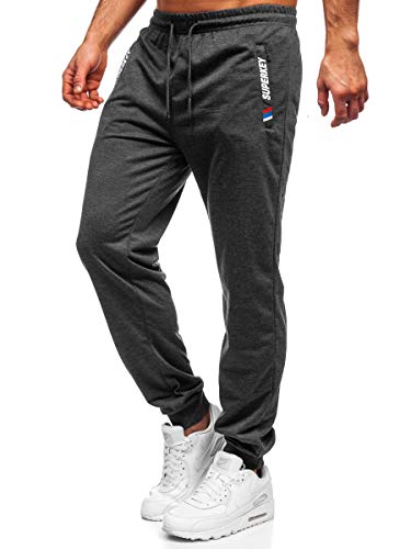Preisvergleich Produktbild BOLF Herren Sporthose Jogginghose Trainingshose Fußballhose Fitnesshose Jogger Sweathose Jogpants Sweatpants Beinabschluss Pants Modelle und Farben Must JX1029 Dunkelgrau L [6F6]