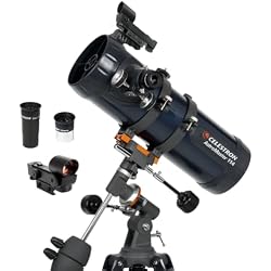 1 of Celestron AstroMaster 114EQ Telescope for Family Stargazing | Bright Moon & Deep-Sky Views, Perfect for Families, German Equatorial Mount with Easy Manual Controls, No-Tool Setup