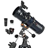 Celestron – AstroMaster 114EQ Newtonian Telescope – Manual Reflector for Beginners – Aluminized...
