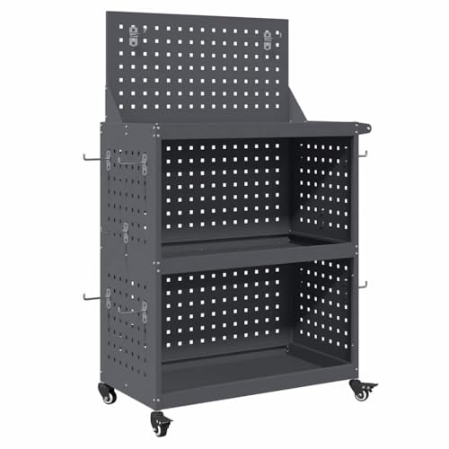 Genérico Carro de Herramientas con Estante Antracita 65 x 35 x 111 cm,Bricolaje,Accesorios de Bricolaje,Organización y Almacenamiento de Herramientas,Armarios para Herramientas,874555