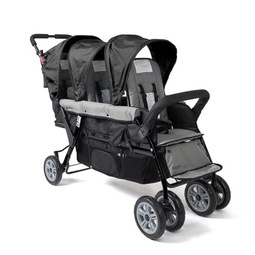 Gaggle by Foundations Compass 3 Seat Triple Stroller | Foot Brake | Shock-Absorbing All-Terrain...