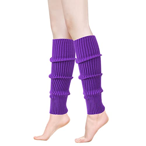 Image of ONUPGO Leg Warmers for Women 80s Party Accessories 80s Neon Knit Ribbed Leg Warmers Girls Junior Winter Leg Warmers Socks