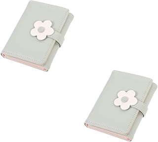 2 Peças Carteira Pequena Flor Bolsa Pequena Bolsa De Couro Margarida Bolsa De Moedas De Flores Bolsa Margarida Para Mulheres Porta-Cartões Fofo Para Mulheres Bolsas Para Meninas