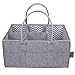 Monond PDTXCLS HOMIEBUDS SPPRANDOM Yasirona ARDOUR VAN Baby Diaper Caddy Organizer by Devray | Nursery Storage Bin | Grey Leather Pu Handles and Top Trim with 5 Compartments
