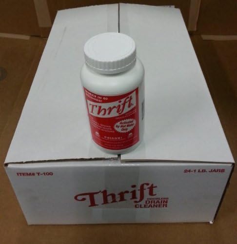 Alkaline Based Drain Cleaner - Thrift Drain Cleaner Case of 24 1Lb Granular - Thrift T-100