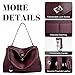 hedexe Genuine Leather Tote Bag for Women: Fashion Shoulder Handbag Ladies Top-handle Satchel Purse for Ladies (X Large Burgundy)