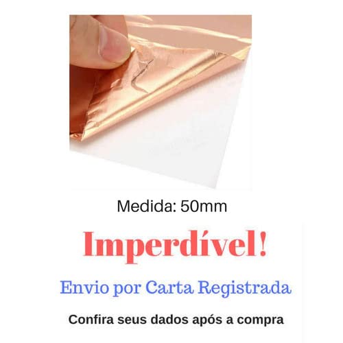 Fita Cobre Adesiva P/Blindagem 1 Metro Por 50mm