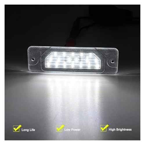 Luz matrícula LED 12V blanca de alta visibilidad coche 5