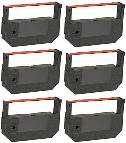 Miniatura 2 de Repuesto compatible para cintas de impresora Hermes 3000370045004700550056005700 negrorojo (6PK) (HES011000)