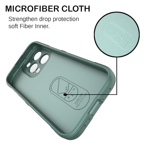 Image of Amazon Brand- Solimo Mobile Cover for Apple iPhone 15 Pro Max | Full Camera Protection | Liquid Silicon Case | Flexible Bumper Case for Apple iPhone 15 Pro Max (Green)