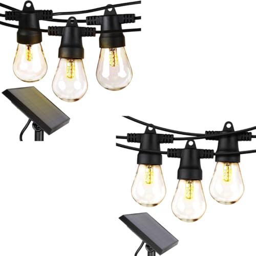 Brightech Bundled: 75Ft, 25 Bulbs Ambience Pro Solar Powered Outd...