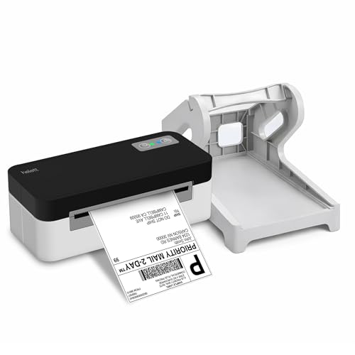 helett H30C Lite 4×6 Shipping Label Printer with Label Holder | 203 DPI USB Thermal Barcode Printer | Adjustable Size | Windows/Mac/Linux Compatible | High-Speed 152mm/s | White + Label Stand-image-17