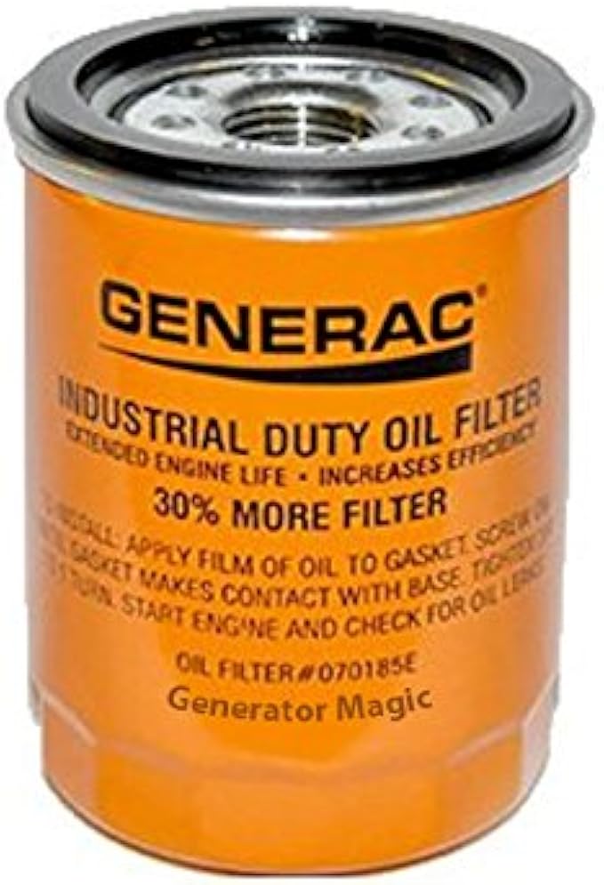 Generac - OIL FILTER 90 LOGO ORNG-CAN - 070185ES / 070185E 90mm High Capacity (30% More Filter)