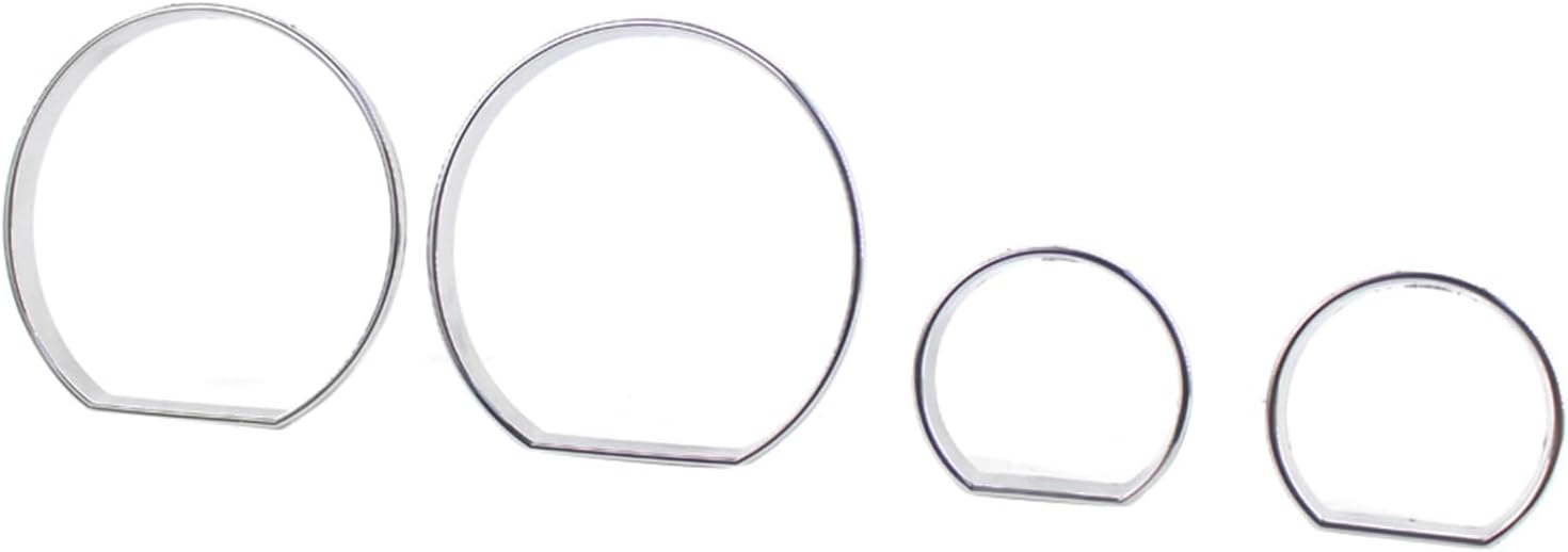 Dashboard Rings Trim, Chrome Bezel Speedometer Frame for E46, Durable ABS Plastic, Perfect Fit, Easy Snap-In Installation, Car Interior Decoration